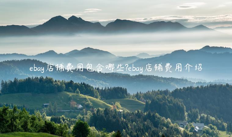 ebay店鋪費(fèi)用包含哪些?ebay店鋪費(fèi)用介紹